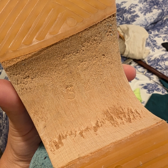 Cape Clog Girls Blue Suede Size 4 - Picture 4 of 4